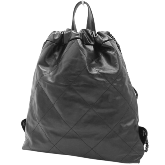 Chanel Matelasse Black  Backpack 22 Lambskin - Picture 1 of 6
